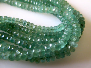 Natural Emerald Faceted Rondelle Beads, 3mm To 6mm Emerald Beads, 18 Inch Strand, GDS717