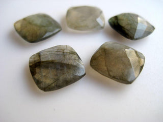 10 Pieces 12x12mm Each Natural Labradorite Square Shaped Both Side Faceted Loose Gemstones SKU-BB78