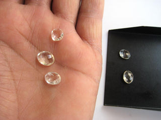 20 Pieces 9x7mm Each Natural Quartz Crystal Oval Shaped Both Side Faceted Loose Gemstones BB91