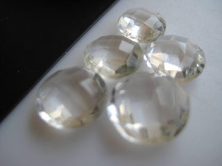 10 Pieces 11mm Each Natural Quartz Crystal Round Shaped Both Side Faceted Loose Gemstones BB103