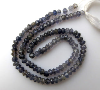5mm Faceted Iolite Rondelle Beads, Iolite Gemstone Beads, 13 Inch Srand, GDS408