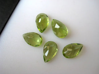 10 Pieces 8x5mm Each Peridot Faceted Pear Shaped Loose Gemstones BB134