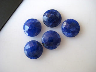 10 Pieces 10mm Each Natural Lapis Lazuli Round Shaped Blue Color Smooth Flat Back Loose Cabochons BB143