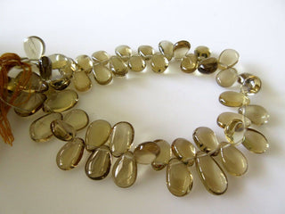 Natural Lemon Quartz Smooth Pear Shaped Briolette Beads, 8 Inches Of 10mm To 11mm AAA Beer Quartz Beads, GDS758