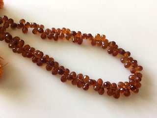 AAA Natural Citrine Faceted Teardrop  Briolette Beads, Tiny 3x5mm To 3x6mm Citrine Tear Drop Beads, 9 Inch Strand, GDS795