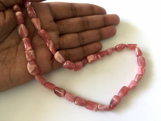 10mm To 13mm Natural Pink Rhodochrosite Tumble Beads, Rhodochrosite Smooth Tumbles, 16 Inch Strand, GDS802