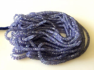 Natural Tanzanite Faceted Rondelle Beads, Tanzanite Beads, 2.5mm To 4.5mm, 16 Inch Strand, GDS811