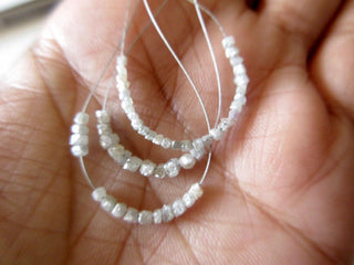 1 Carat Tiny 1mm To 2mm White Diamond Drilled Box Beads Natural Rough Diamond Raw Diamond Uncut Diamond DDS455/1