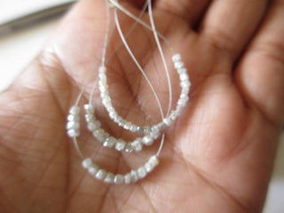 1 Carat Tiny 1mm To 2mm White Diamond Drilled Box Beads Natural Rough Diamond Raw Diamond Uncut Diamond DDS455/1