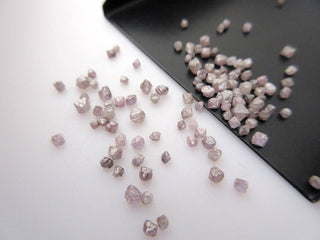 1 Carat Tiny 1mm To 2mm Raw Rough Natural Pink Diamond Crystal, Pink Diamond Loose Crystals, DDS458/4