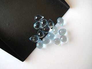 10 Pieces 7x5mm Natural Sky Blue Topaz Teardrop Shaped Faceted Loose Gemstones BB318