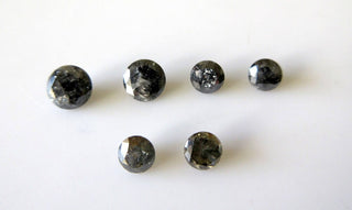 5mm Natural Clear White Black Salt And Pepper Round Brilliant Cut Faceted Diamond Loose, DDS463