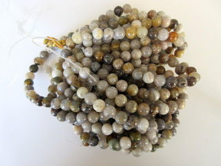 Jasper Large Hole Gemstone beads, 8mm Jasper Smooth Round Beads, Drill Size 1mm, 15 Inch Strand, GDS543