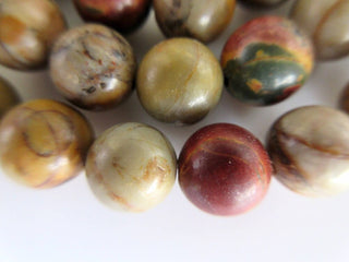 Multi Agate Large Hole Gemstone beads, 8mm Multi Agate Smooth Round Beads, Drill Size 1mm, 15 Inch Strand, GDS557