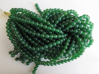 Green Onyx Large Hole Gemstone beads, 8mm Green Onyx Smooth Round Beads, Drill Size 1mm, 15 Inch Strand, GDS563