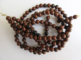 Tiger Obsidian Large Hole Gemstone beads, 8mm Tiger Obsidian Smooth Round Beads, Drill Size 1mm, 15 Inch Strand, GDS572