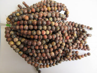 Multi Agate Large Hole Gemstone beads, 8mm Multi Agate Smooth Round Beads, Drill Size 1mm, 15 Inch Strand, GDS573