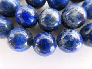 Lapis Lazuli Large Hole Gemstone beads, 8mm Lapis Lazuli Smooth Round Beads, Drill Size 1mm, 15 Inch Strand, GDS575