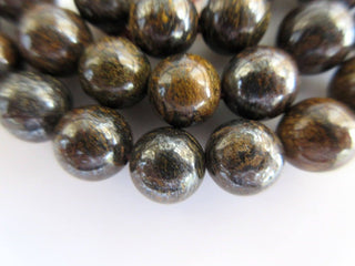 Coffee Jasper Large Hole Gemstone beads, 8mm Coffee Jasper Smooth Round Beads, Drill Size 1mm, 15 Inch Strand, GDS580