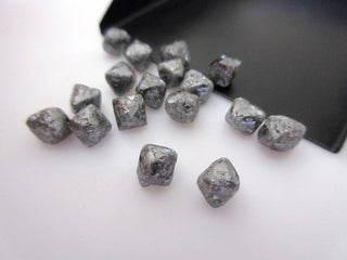 1 Piece 6mm  Natural Diamond Crystal, Raw Rough Diamond, Uncut Loose Natural Black Grey Diamond, 6mm Approx, D32