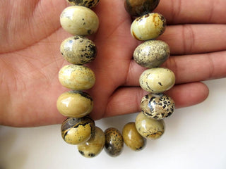 Dolphin Agate Rondelle Beads, Smooth Dolphin Agate Beads, 18mm Each, 13 Inch Strand, GDS612