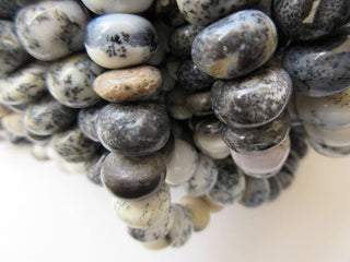 9mm Dendrite Opal Rondelle Beads, Smooth Dendrite Opal Beads, 9mm Each, 17 Inch Strand, GDS614