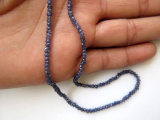 Iolite Rondelle Beads, Faceted Rondelle Beads, 3mm Gemstone Beads, 13 Inch Strand, GDS649