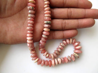 Rhodochrosite Rondelle Beads, Smooth Rondelle Beads, 8mm to 14mm Beads, 16 Inch Strand, GDS657