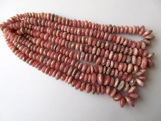 Rhodochrosite Rondelle Beads, Smooth Rondelle Beads, 8mm to 14mm Beads, 16 Inch Strand, GDS657