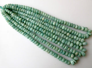 Amazonite Rondelle Beads, Smooth Amazonite Rondelle Beads, 7mm to 12mm Beads, 18 Inch Strand, GDS658