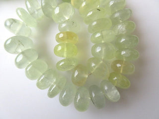 11mm Natural Prehnite Rondelle Beads, Smooth Rondelle Beads, 17 Inch Strand, GDS665