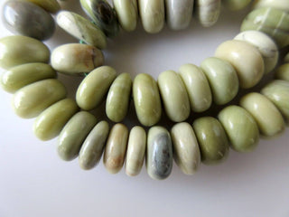 Natural Yellow Serpentine Rondelle Beads, 10mm Smooth Serpentine Rondelle Beads, 16 Inch Strand, GDS671