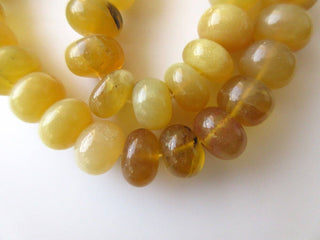 11mm Natural Yellow Opal Rondelle Beads, Smooth Opal Rondelle Beads, 16 Inch Strand, GDS677