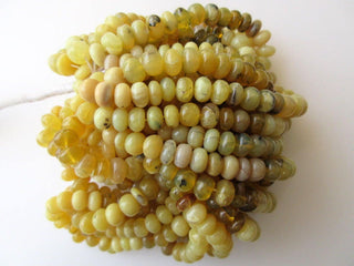Yellow Opal Rondelle Beads, Smooth Opal Rondelle Beads, 9mm Beads, 16 Inch Strand, GDS678
