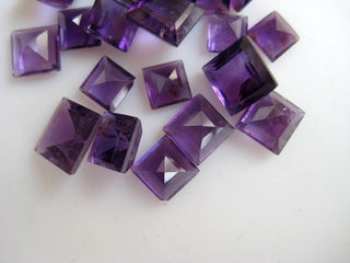 20 Pieces 5mm to 7mm Natural Amethyst Princess Cut Faceted Loose Gemstones BB394
