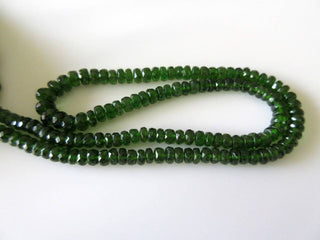 AAA Green Chrome Tourmaline Faceted Rondelle Beads, Faceted Chrome Dravite Green Tourmaline, 4.5mm To 7mm, 17 Inch Strand GDS479