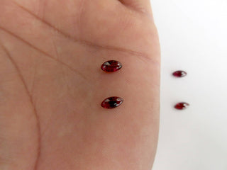 20 Pieces 7x4mm Each Natural Mozambique Garnet Marquise Shaped Smooth Flat Back Loose Cabochons BB435