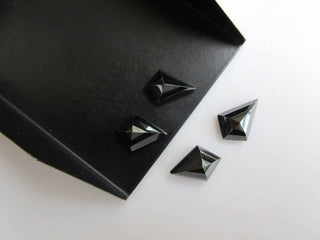 10 Pieces 14x10mm Natural Hematite Fancy Kite Shaped Faceted Flat Back Rose Cut Loose Gemstones BB446