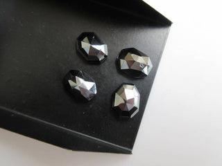 10 Pieces 12x10mm Natural Hematite Black Color Octagon Shaped Faceted Rose Cut Flat Back Loose Cabochons BB462