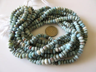 Natural Larimar Rondelle Beads, 7mm Larimar Rondelles, Larimar Jewelry, Larimar Stone, 13 Inch Strand, GDS705