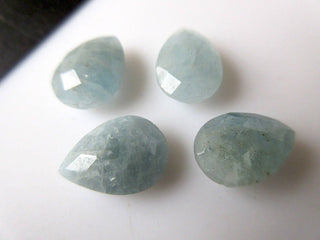 10 Pieces 14x10mm Natural Aquamarine Pear Shaped Both Side Faceted Loose Gemstones BB466/5