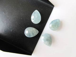 10 Pieces 14x10mm Natural Aquamarine Pear Shaped Both Side Faceted Loose Gemstones BB466/5