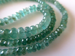 Natural Emerald Faceted Rondelle Beads, 3mm To 6mm Emerald Beads, 18 Inch Strand, GDS717