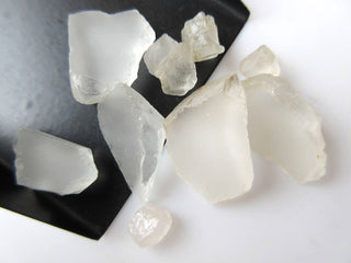 10 Pieces Raw Rough Loose Natural White Calcite Gemstones, 20mm to 24mm Calcite Cabochons Gem Stone, BB485