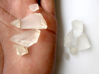 10 Pieces Raw Rough Loose Natural White Calcite Gemstones, 20mm to 24mm Calcite Cabochons Gem Stone, BB485