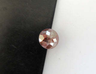 5mm Round Shaped Red Diamond Rose Cut Loose Cabochon, Faceted Rose Cut Red Diamond Loose For Ring