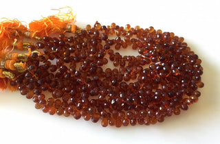AAA Natural Citrine Faceted Teardrop  Briolette Beads, Tiny 3x5mm To 3x6mm Citrine Tear Drop Beads, 9 Inch Strand, GDS795