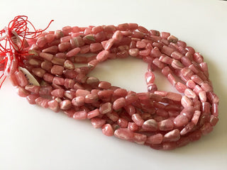 10mm To 13mm Natural Pink Rhodochrosite Tumble Beads, Rhodochrosite Smooth Tumbles, 16 Inch Strand, GDS802