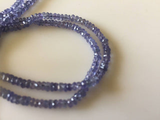 Natural Tanzanite Faceted Rondelle Beads, Tanzanite Beads, 2.5mm To 4.5mm, 16 Inch Strand, GDS811