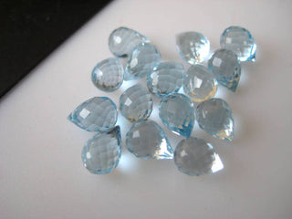 10 Pieces 7x5mm Natural Sky Blue Topaz Teardrop Shaped Faceted Loose Gemstones BB318